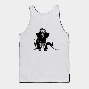 Beast Monk minimal silhouette white Tank Top